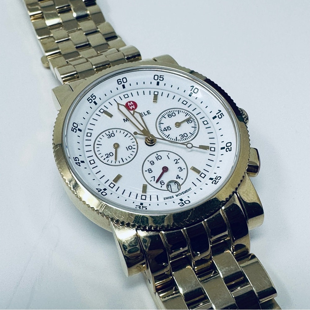 MICHELE SPORT SAIL GOLD 38MM WATCH